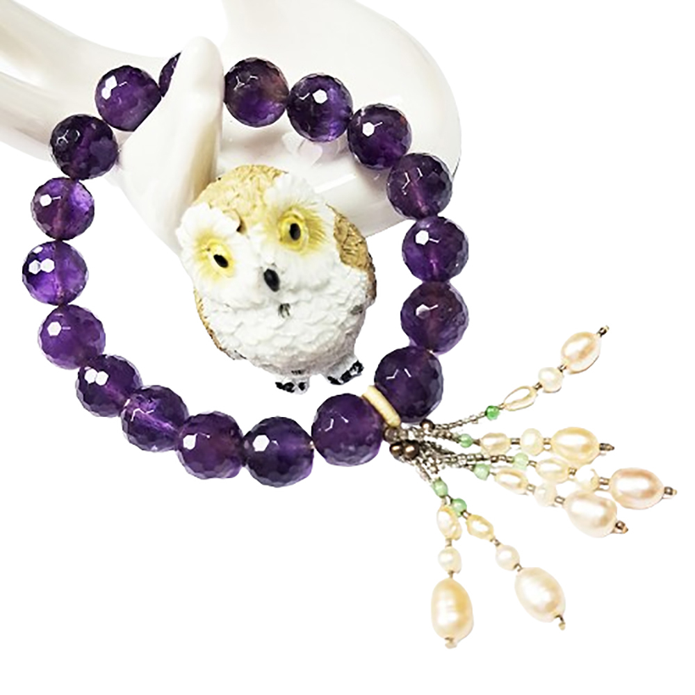 珍珠&紫晶手珠【十方】128207