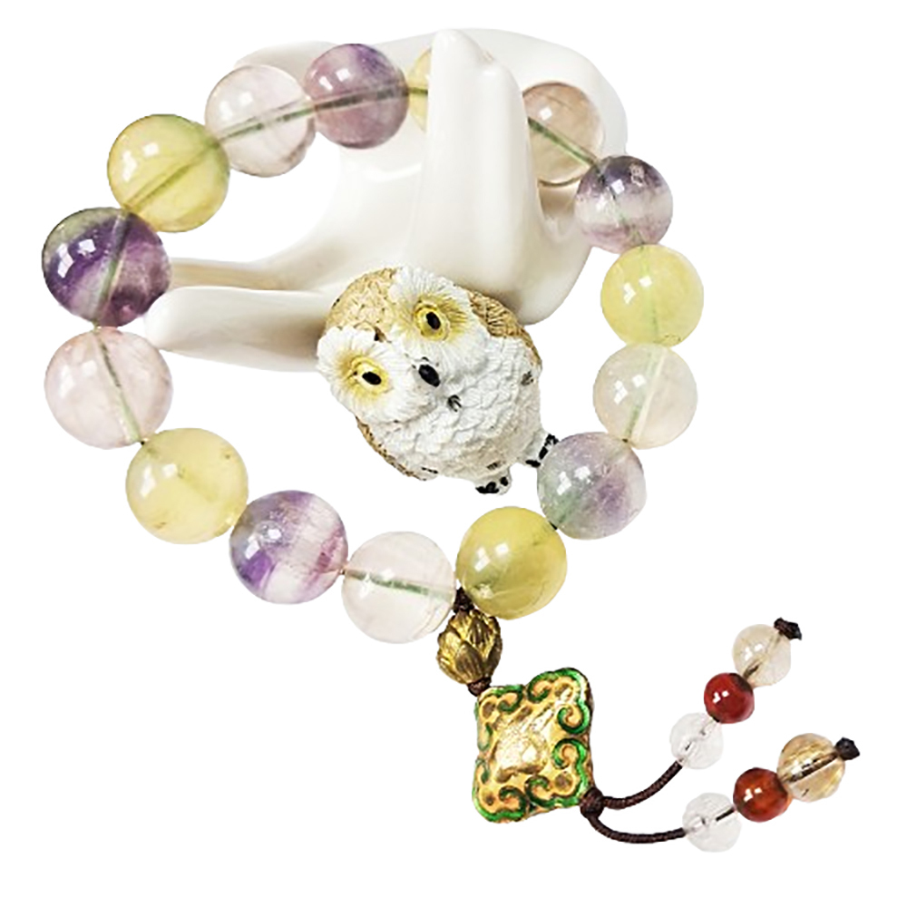 金吉祥&七彩螢石手珠14mm【十方】131800