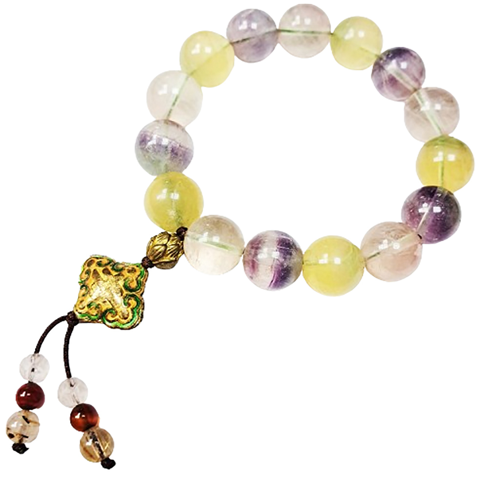 金吉祥&七彩螢石手珠14mm【十方】131800