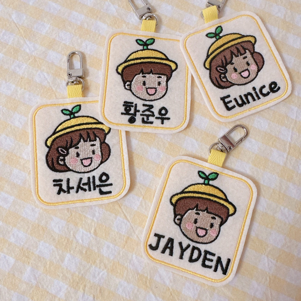 韓國｜ 客製刺繡幼稚園名牌