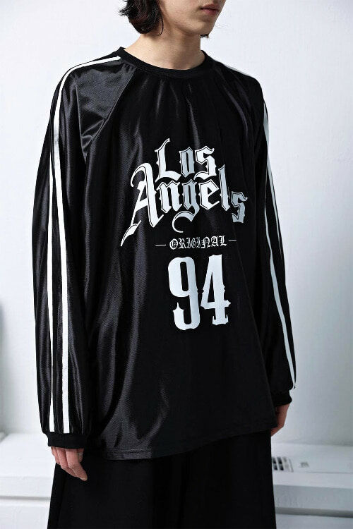 LA 94雙排扣線條運動長袖T恤
