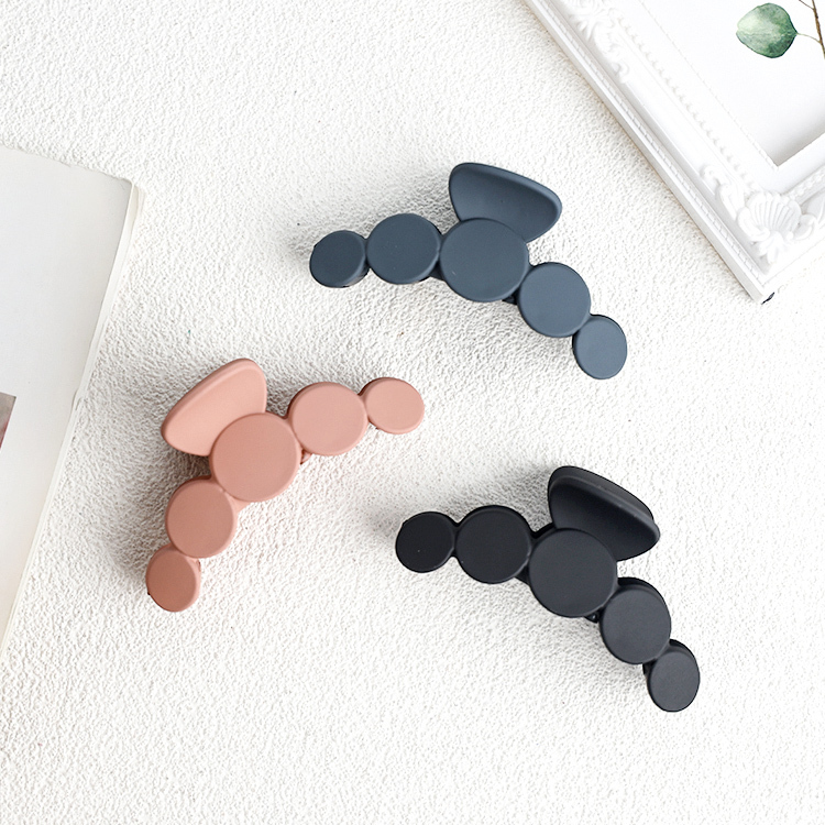 霧面復古圓圈抓夾 3色【AY023】