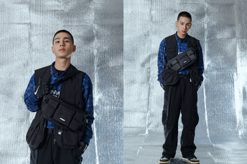 胸包搭配工裝也能展現文青風格