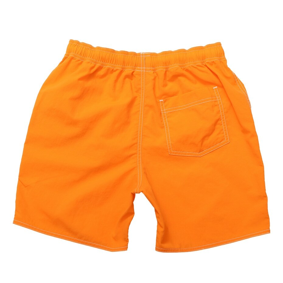 童裝-CASUAL跳色車線 尼龍刺繡短褲-亮橘（CK-Z506-84F）