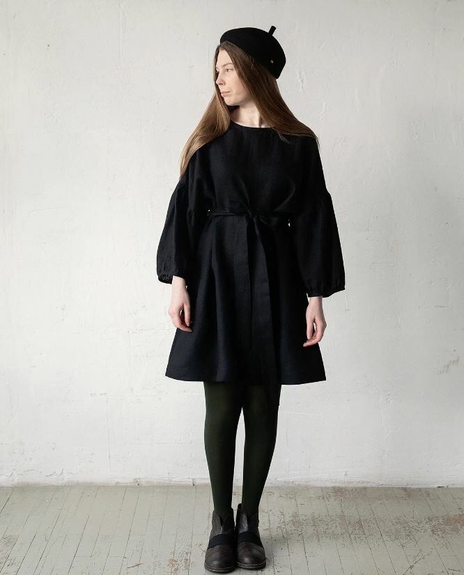 (預購)ALL THE BEAUTIFUL LINEN 大人款-及膝連身裙  SHORT KIMONO DRESS