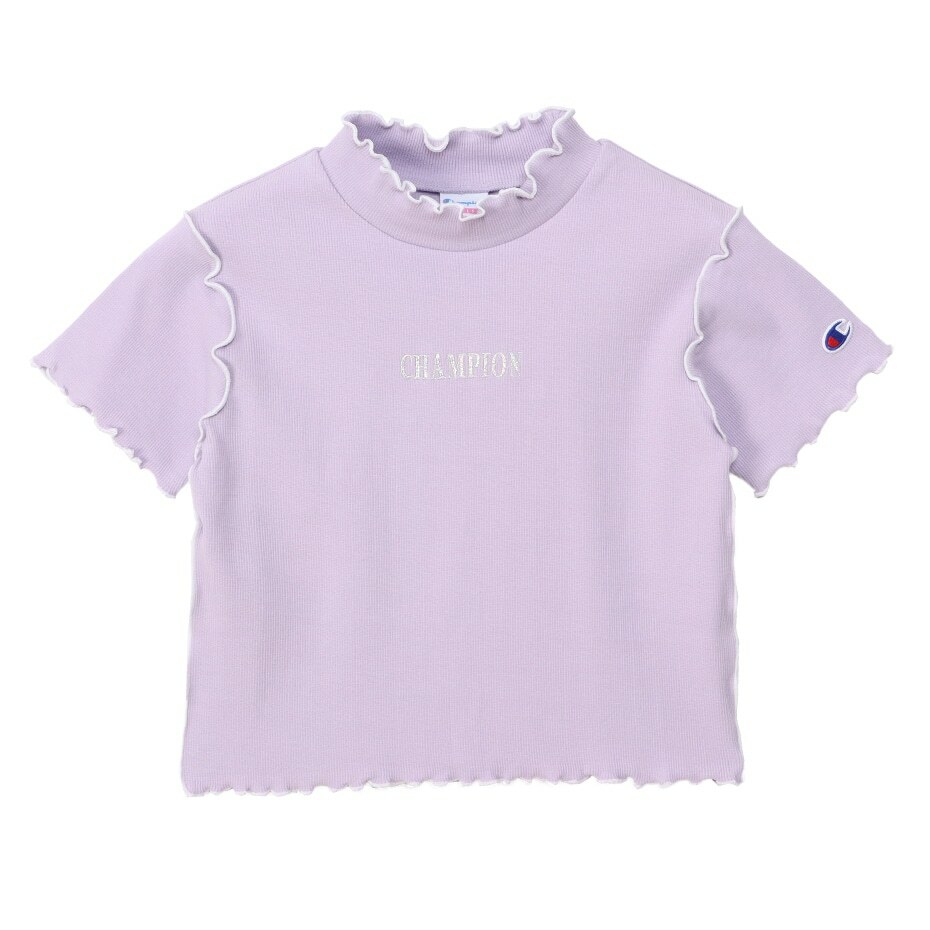 童裝-荷葉邊 刺繡LOGO 短TEE-紫色（CK-Z327-225）
