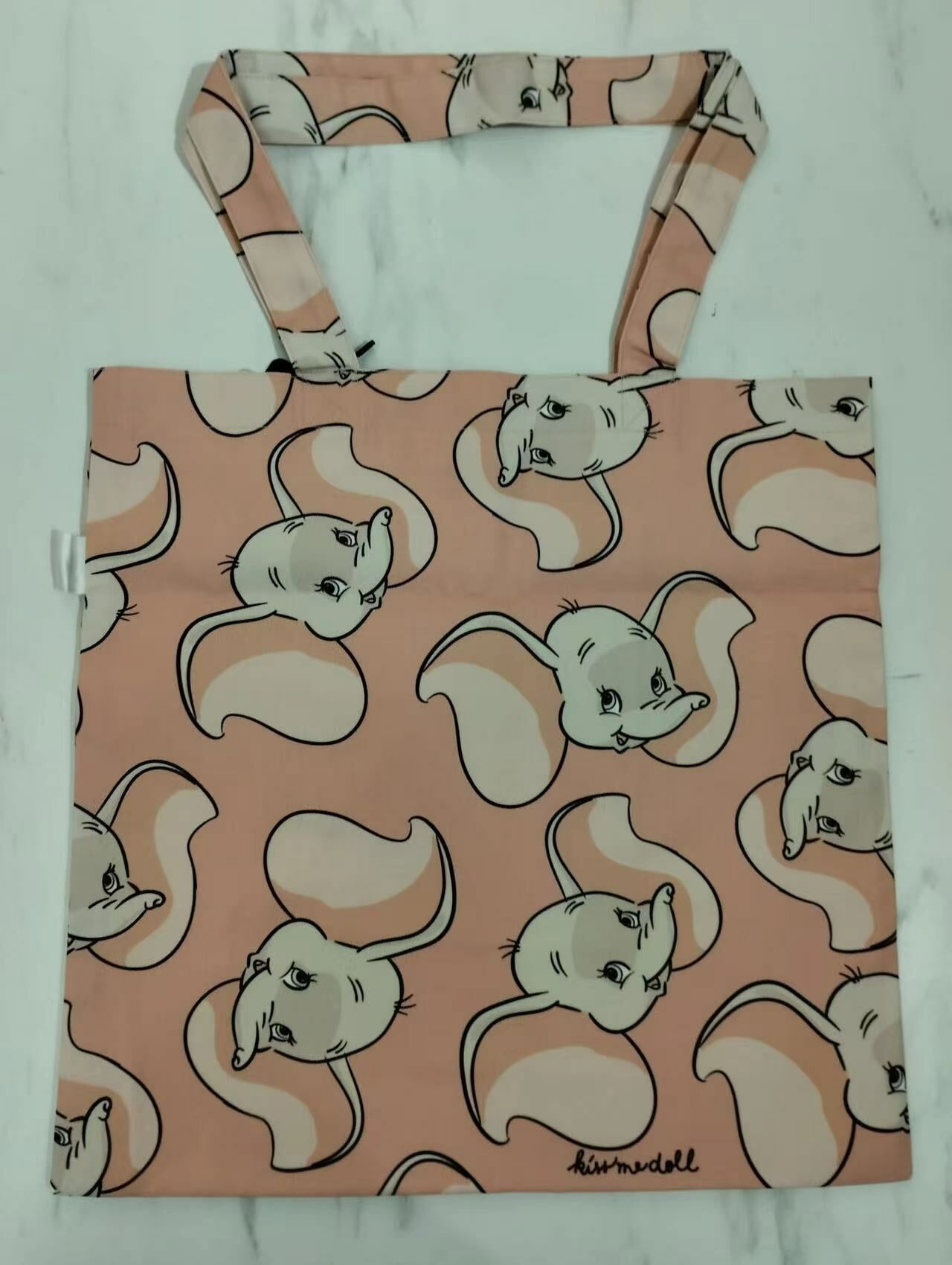 粉色小飛象tote bag -T