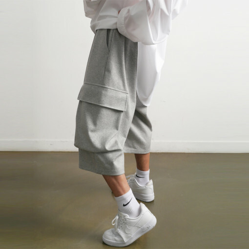 棉工裝運動7分褲