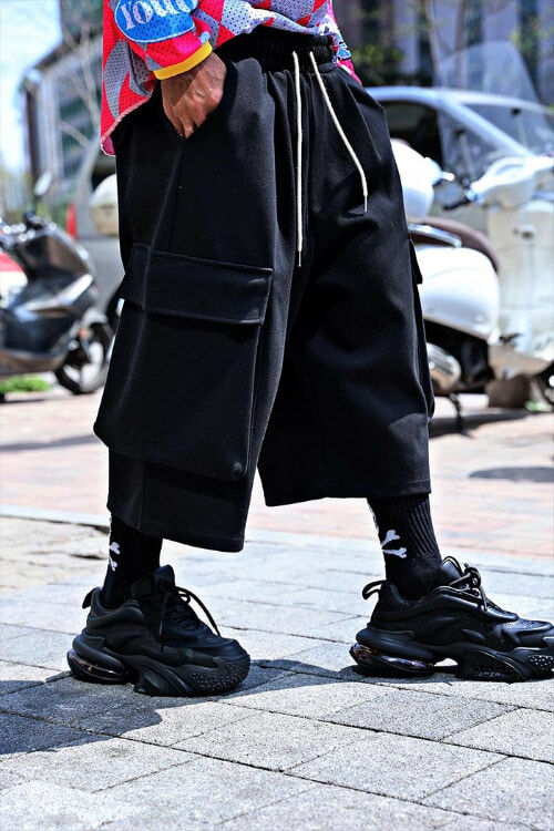 棉工裝運動7分褲