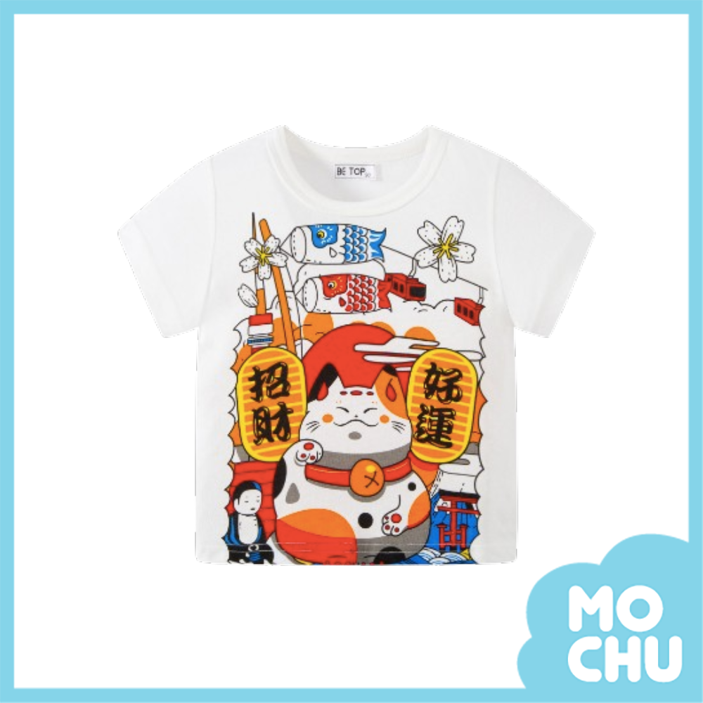 招財貓短袖上衣