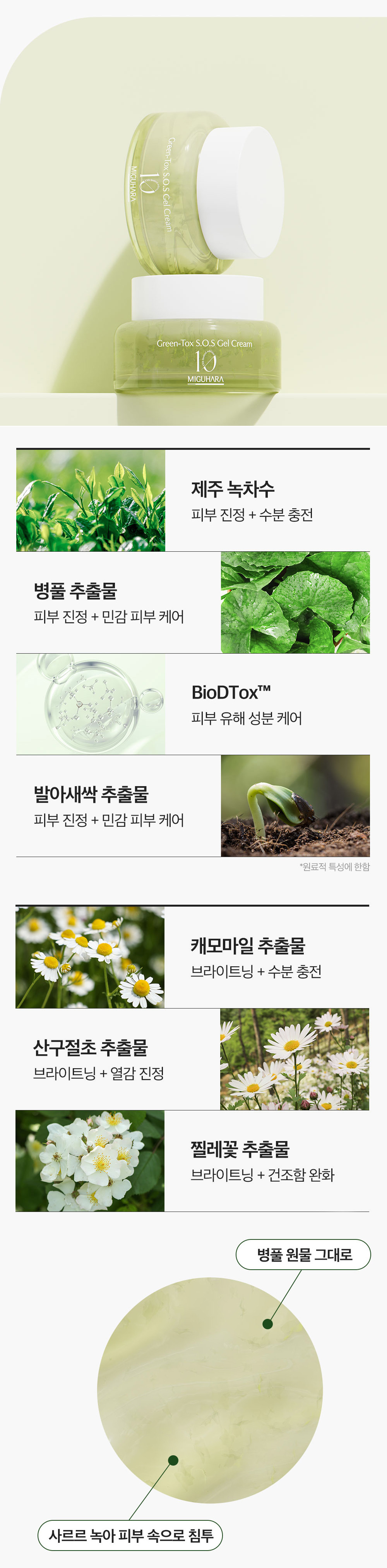 MIGUHARA 純素綠茶保濕凝膠面霜