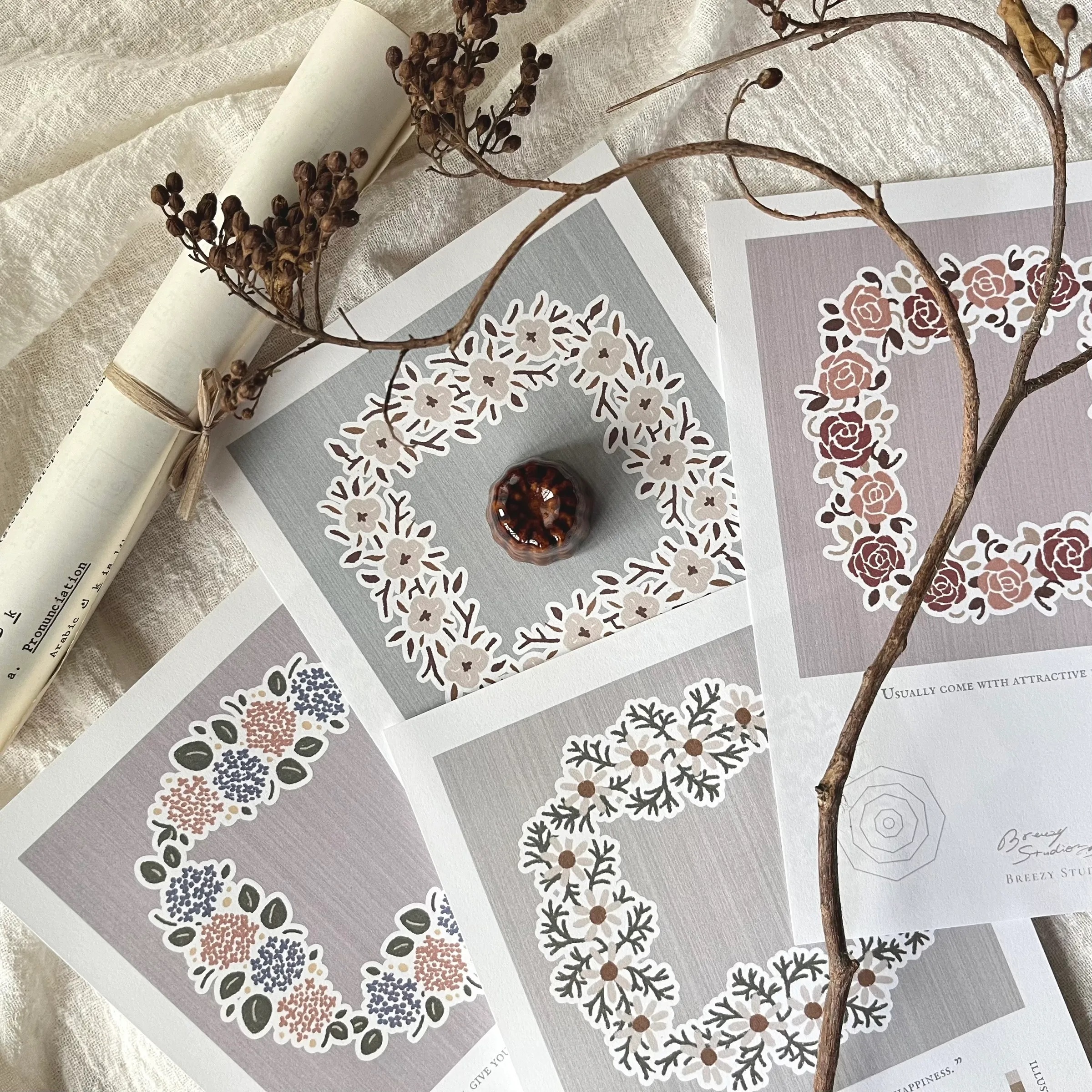 微瘋畫室．花屋 紀念版畫報（4款各1枚）