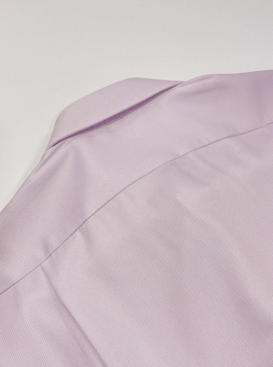 紫色直條紋大尺碼男長袖襯衫9