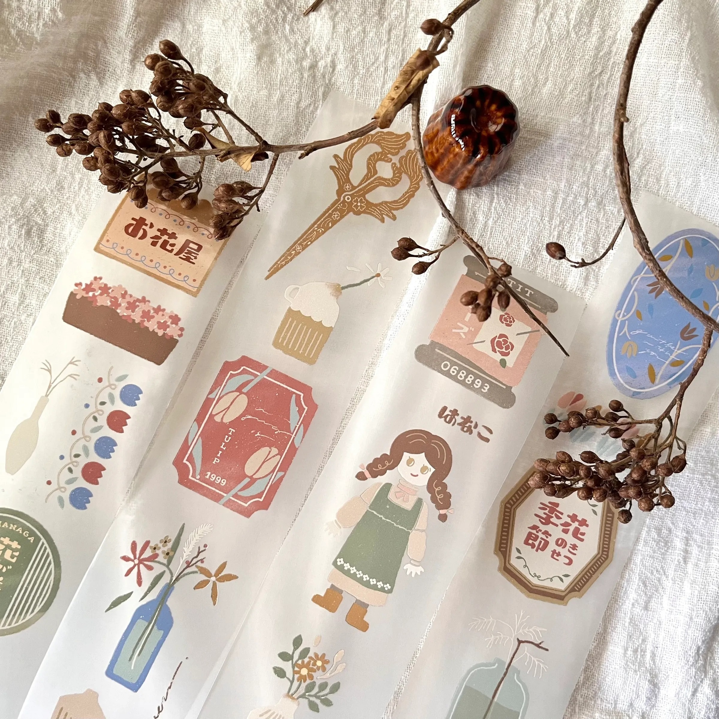 微瘋畫室．お花屋さん-門亭 5cm霧面PET膠帶 <整捲/分裝>