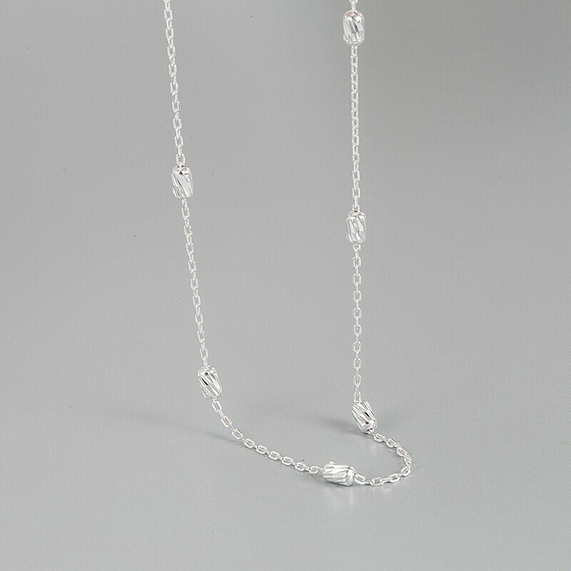 H54切割分布式純銀項鍊