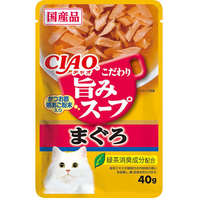 [$39 x 6包] CIAO 軟包 吞拿魚+扇貝+雞肉(去毛球) 40g *包裝隨機