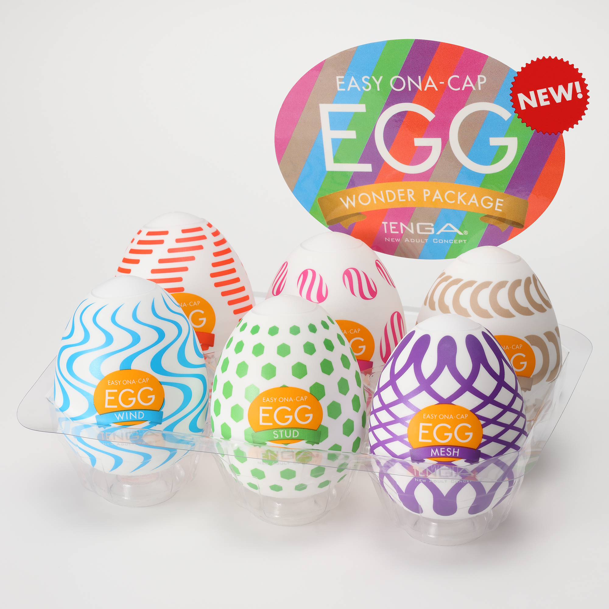 TENGA EGG WONDER 歡樂系列蛋蛋飛機杯歡樂綜合蛋(6入)