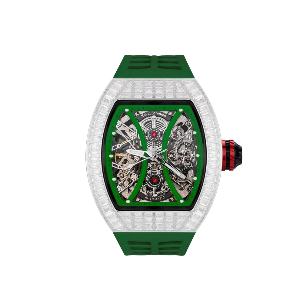 【Royal Schmied 皇家施米德】RYS-C007 晶鑽錶殼 前後鏤空錶盤 夜光指針 機械 手錶 -