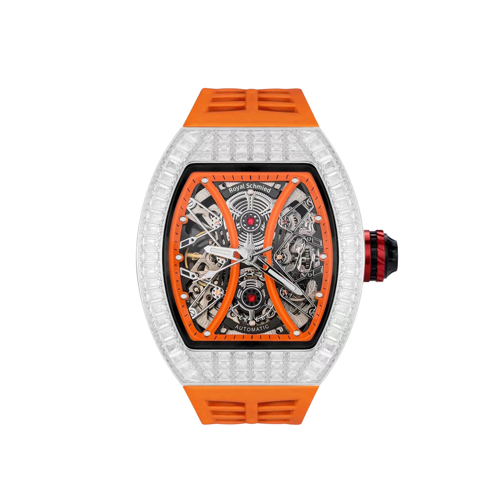 【Royal Schmied 皇家施米德】RYS-C007 晶鑽錶殼 前後鏤空錶盤 夜光指針 機械 手錶 -