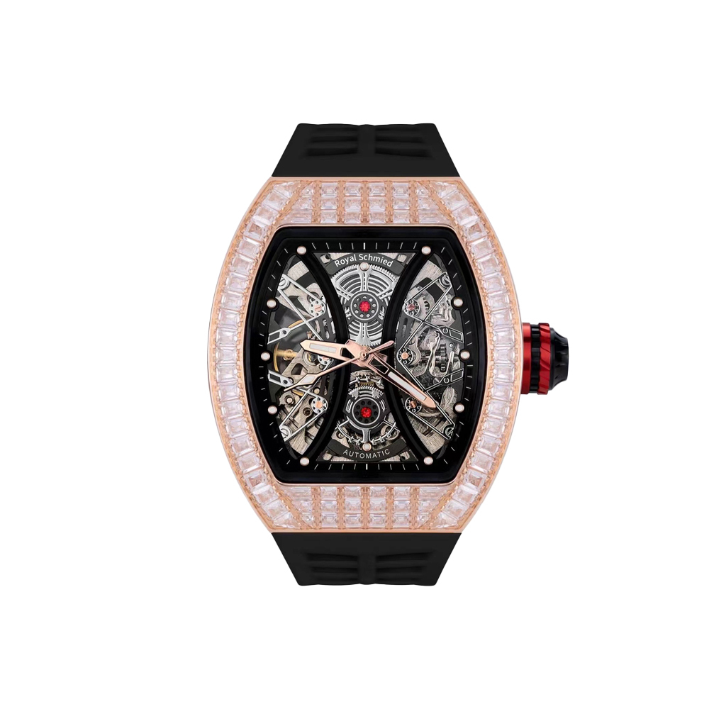 【Royal Schmied 皇家施米德】RYS-C007 晶鑽錶殼 前後鏤空錶盤 夜光指針 機械 手錶 -
