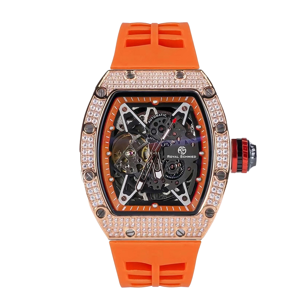 【Royal Schmied 皇家施米德】RYS-C008 晶鑽錶殼 前後鏤空錶盤 夜光指針 機械 手錶 -