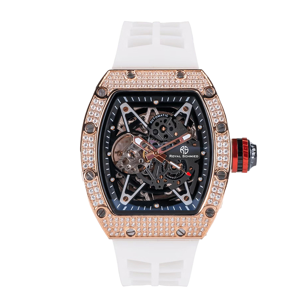 【Royal Schmied 皇家施米德】RYS-C008 晶鑽錶殼 前後鏤空錶盤 夜光指針 機械 手錶 -