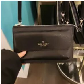 [S] KATE SPADE K8284 LEILA PEBBLED LEATHER SMALL FLAP SHOULDER BAG, BLACK, 196021116834 (SKS1010)