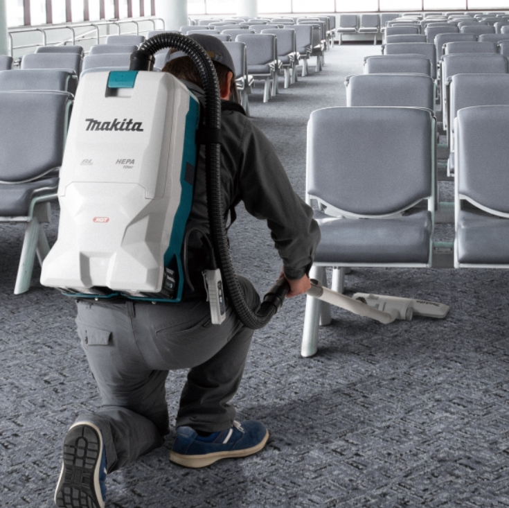 "MAKITA"牧田牌 充電式背負型集塵機2公升(HEPA過濾網)(無碳刷)(藍牙連動)(鋰40)(淨機)-[VC009GZ01]