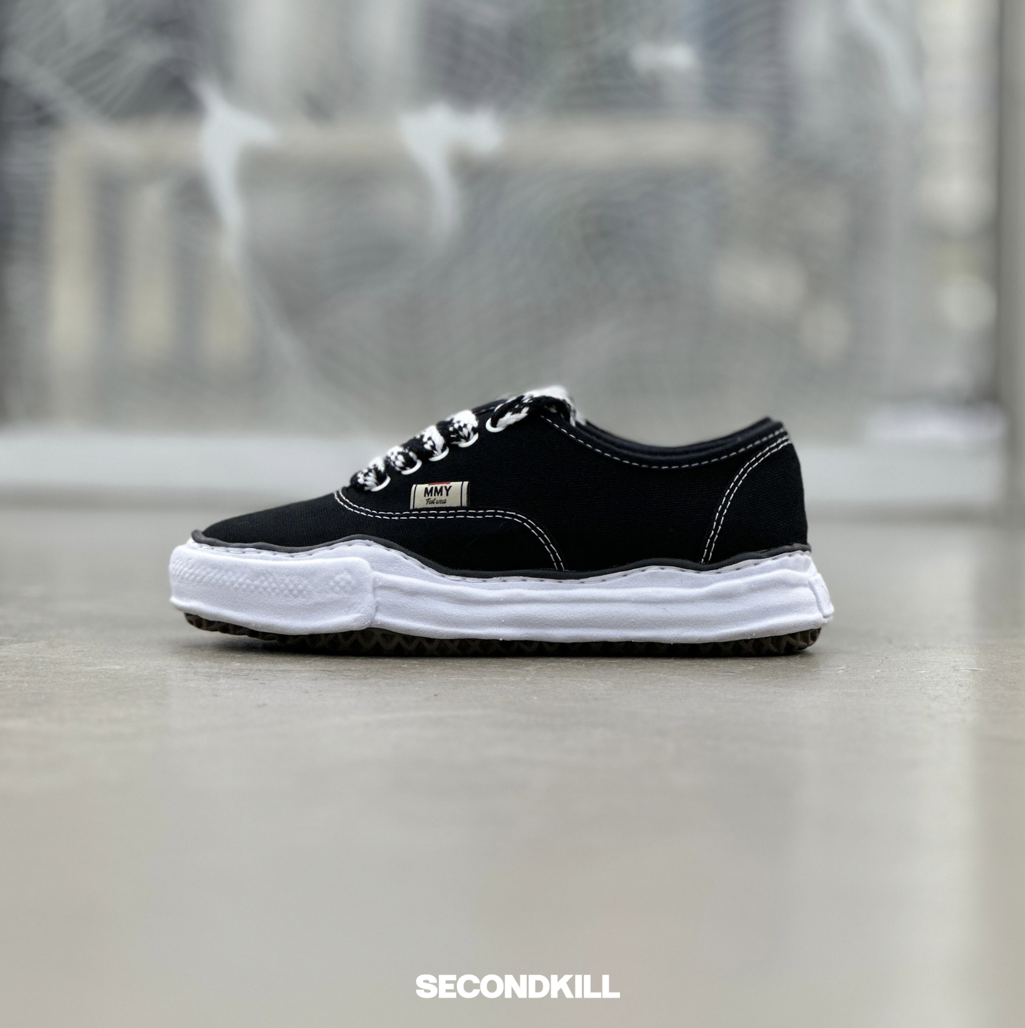 Maison Mihara Yasuhiro Baker Canvas Low- Black l A12FW728