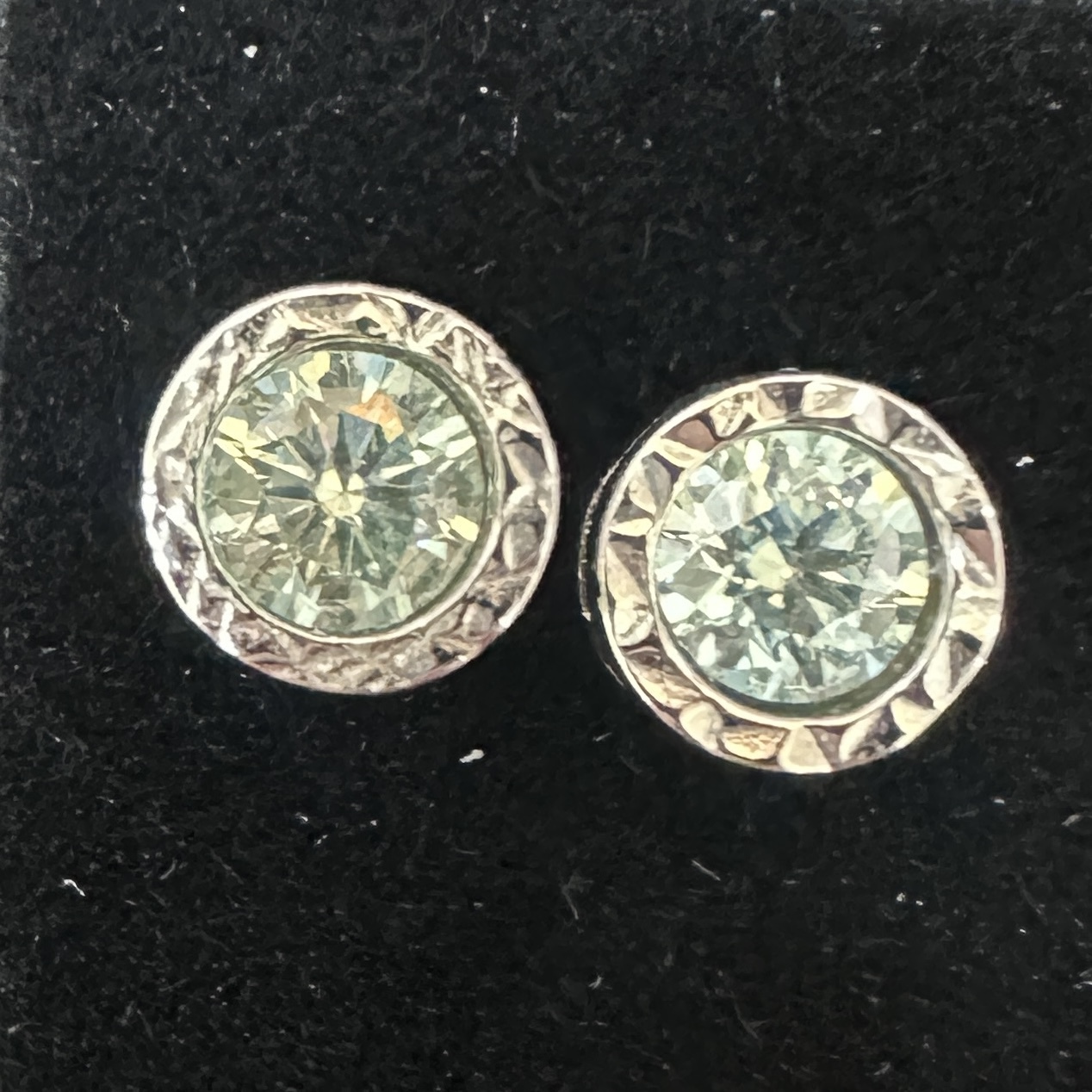 T188莫桑鑽圓形耳釘