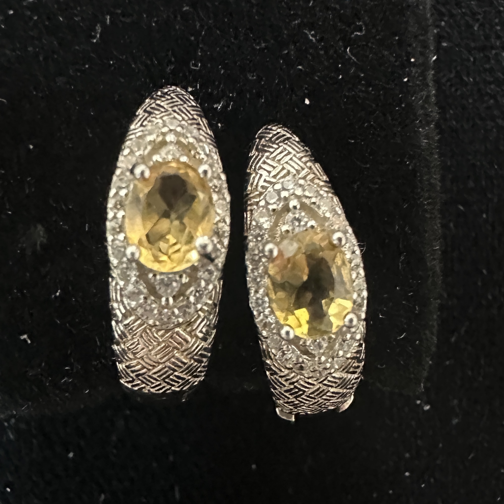 T190黃水晶粗款耳環