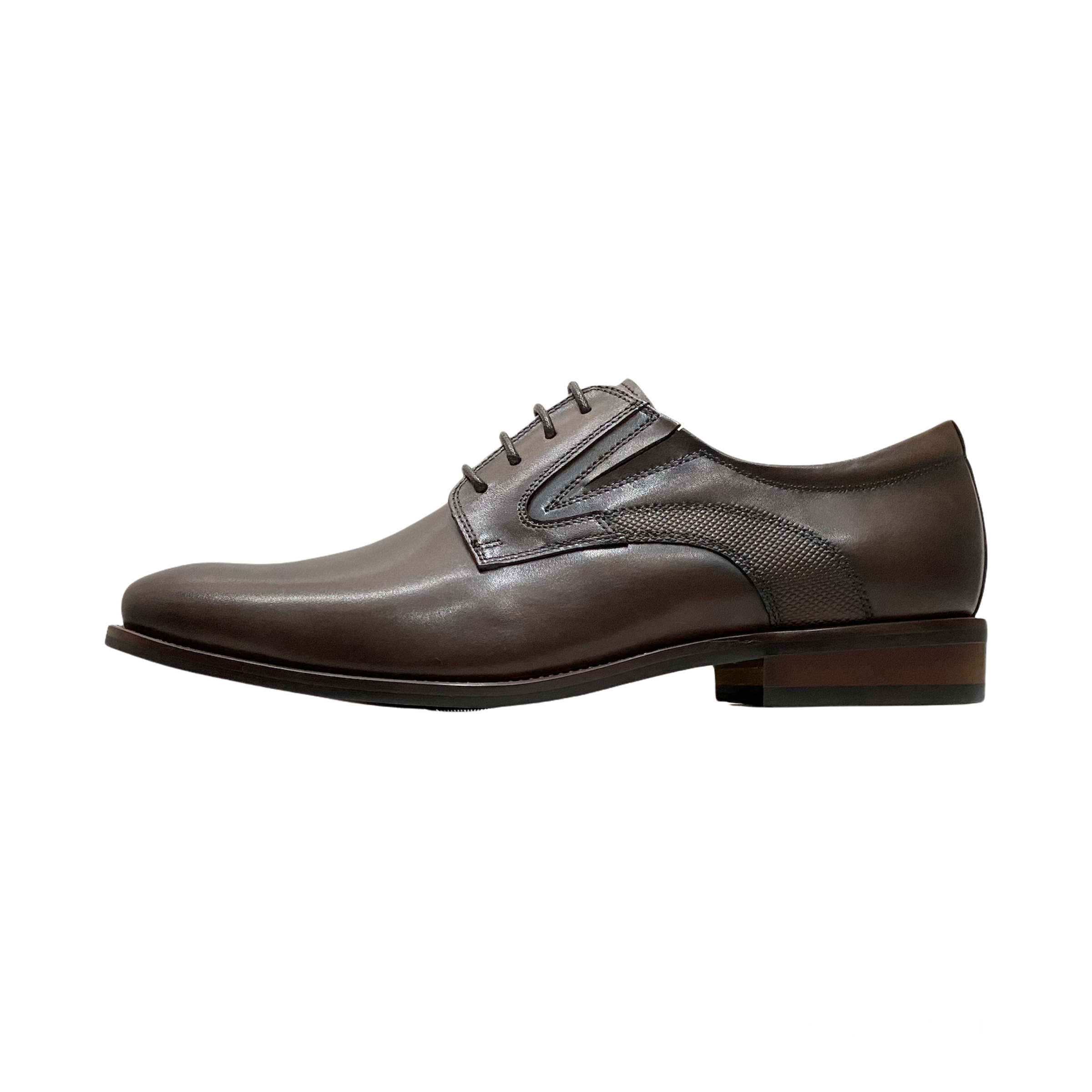 Revic 男裝皮鞋 | OF-38COF | 啡色素面德比皮鞋