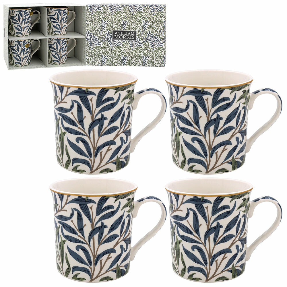 【LESSER & PAVEY】Wm.Morris 威廉莫里斯 - Willow Bough 馬克杯4入禮盒