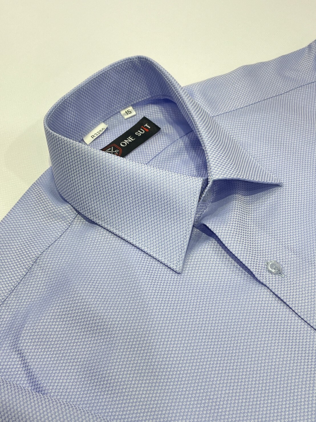 藍色點狀大尺碼男長袖襯衫7