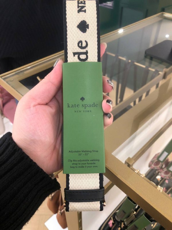 [S] KATE SPADE KE653 NEW YORK BAG STRAP LOGO WEBBING,LIGHT NATU, 196021444029 (SKS1018)