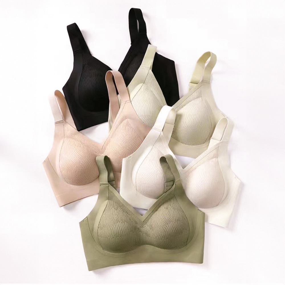 細肩帶無鋼圈四排釦胸罩內衣