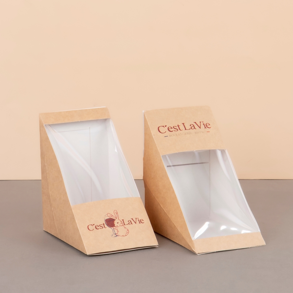 【數位印刷】牛卡紙開窗三明治盒