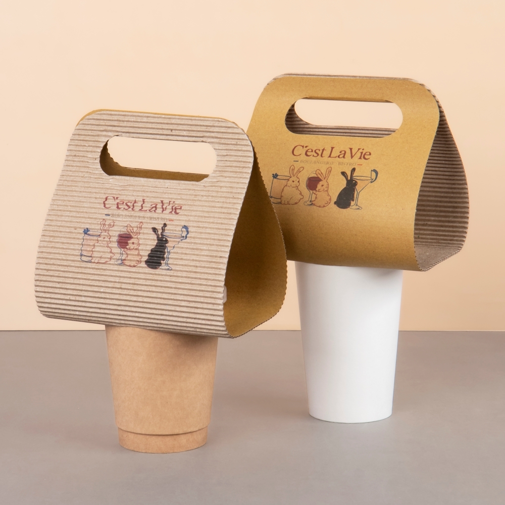 【數位印刷】瓦楞杯提-一杯/二杯