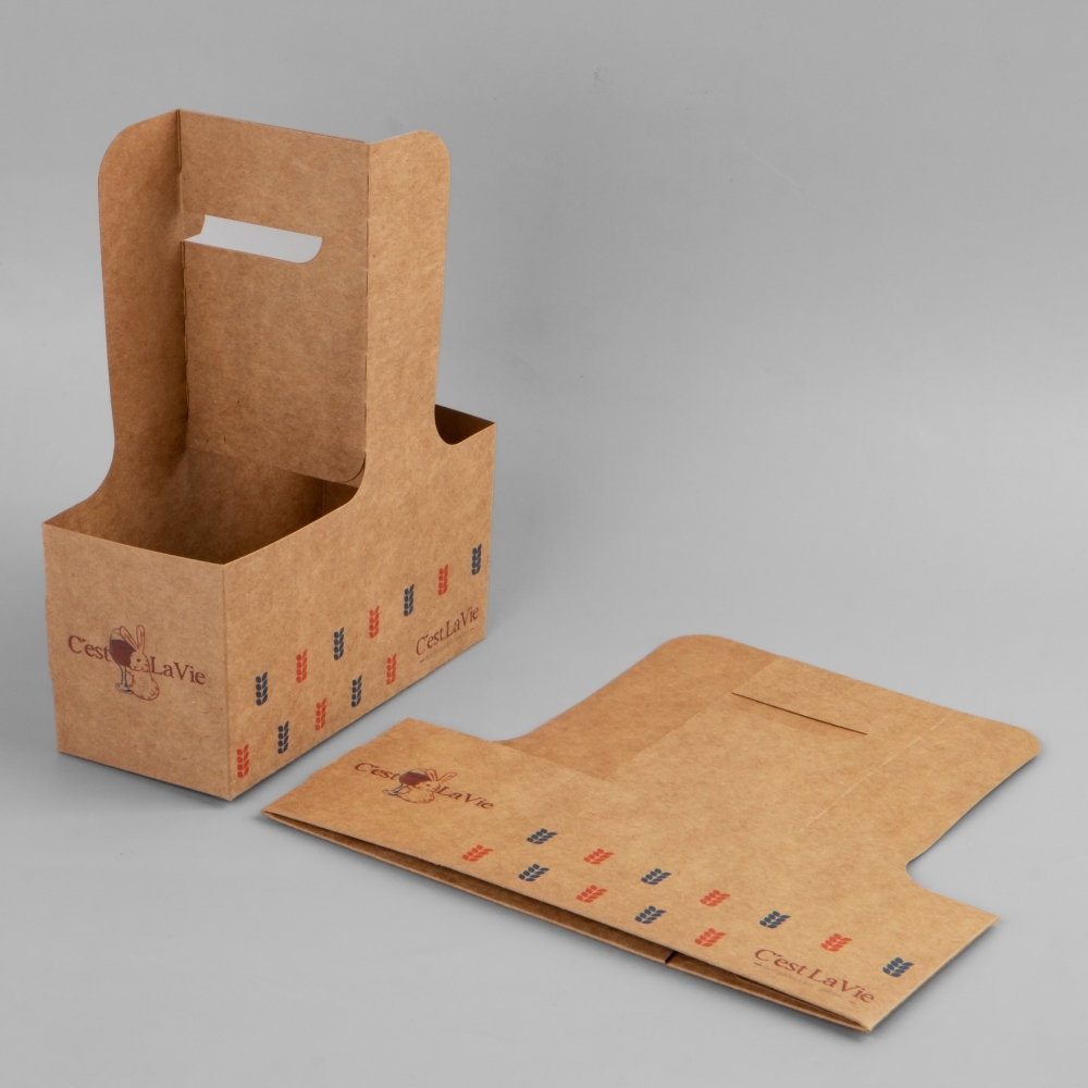 【數位印刷】牛皮紙杯提盒