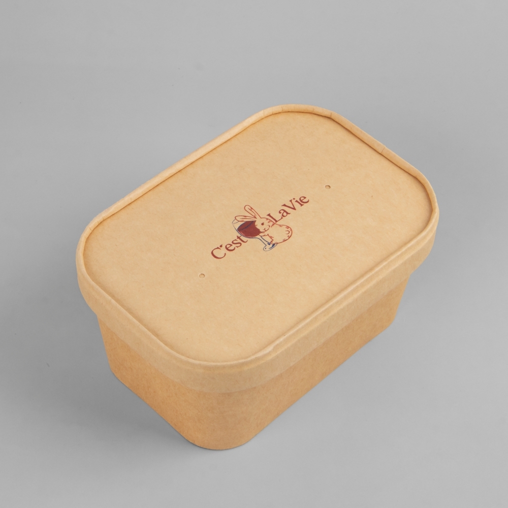 【數位印刷】牛皮紙方形碗蓋