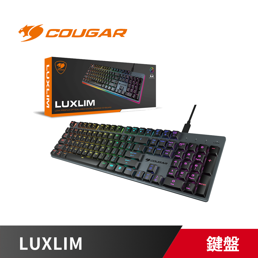 COUGAR 美洲獅 LUXLIM 紅軸RGB 電競鍵盤