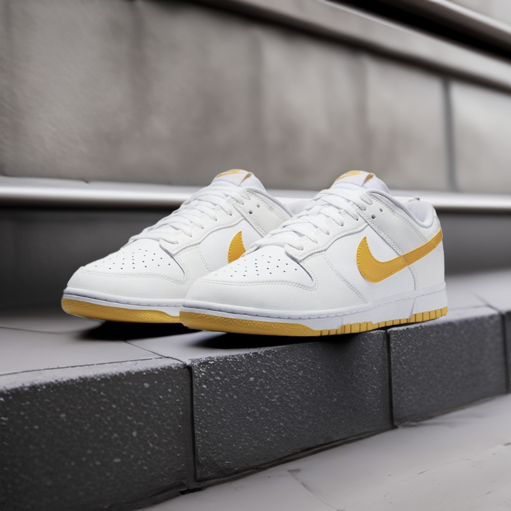 Nike Dunk Low White University Gold 大學金 DV0831-110