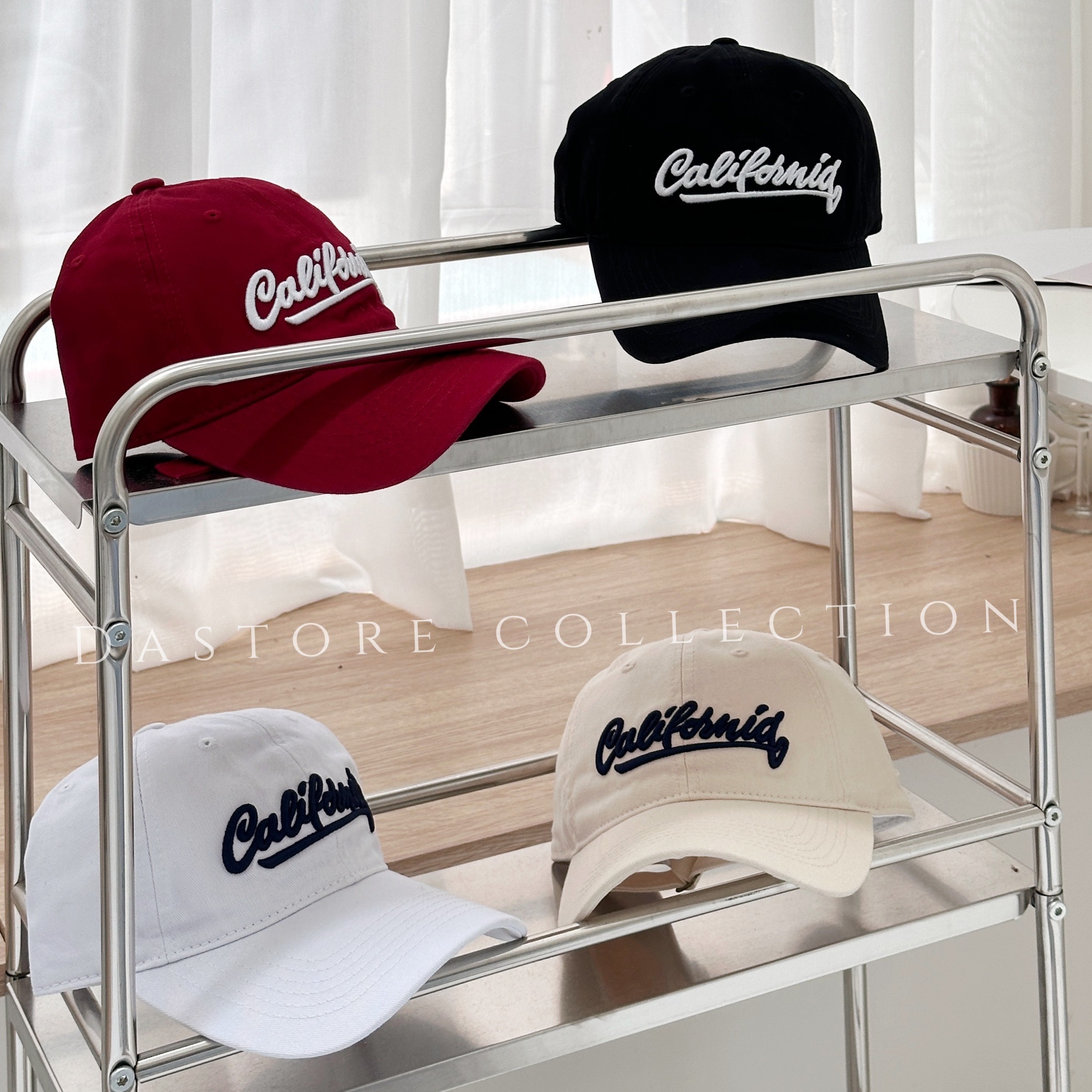 立體刺繡美式復古老帽/四色