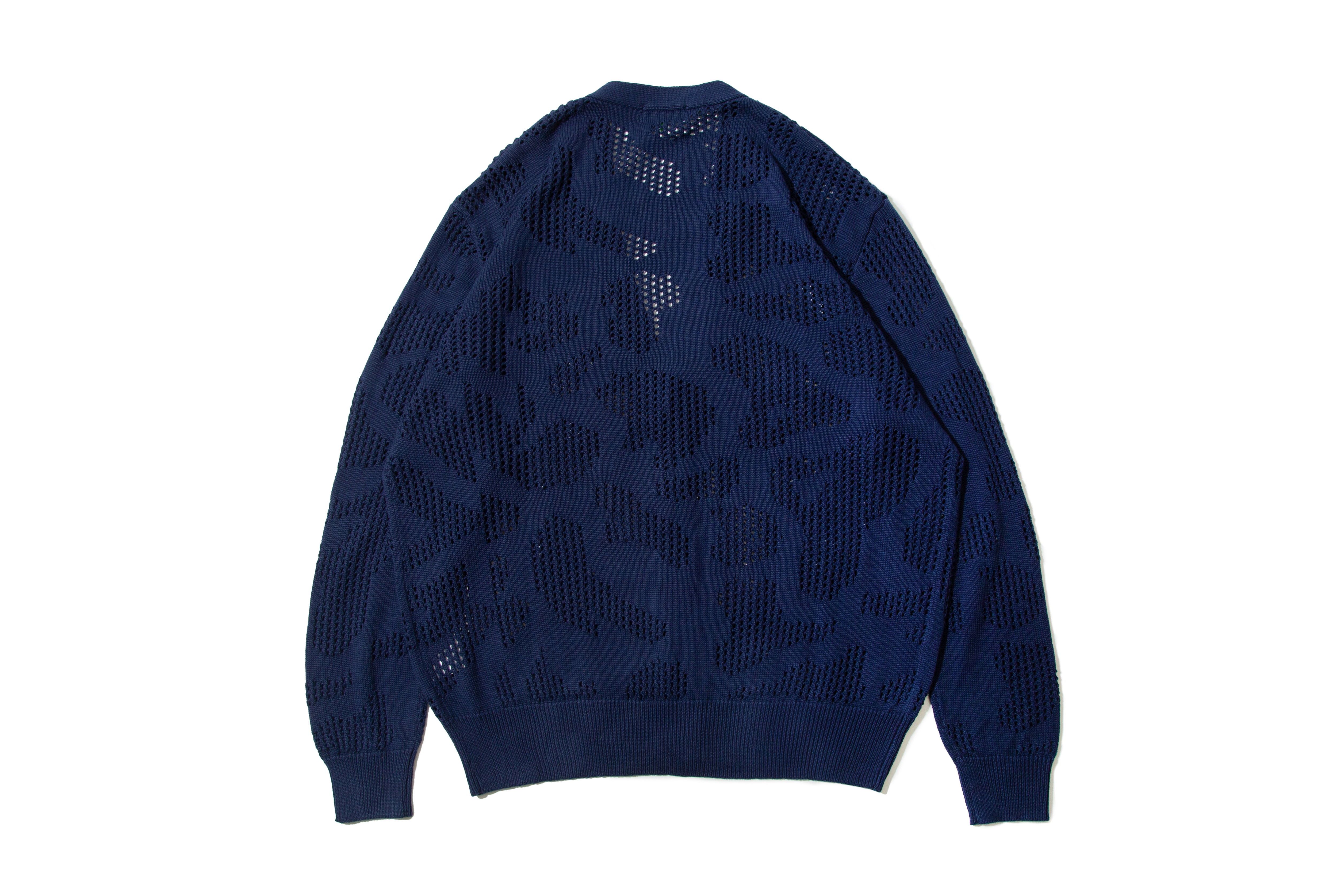 DeMarcoLab "CAMO VENT KNIT CARDIGAN" (Navy)