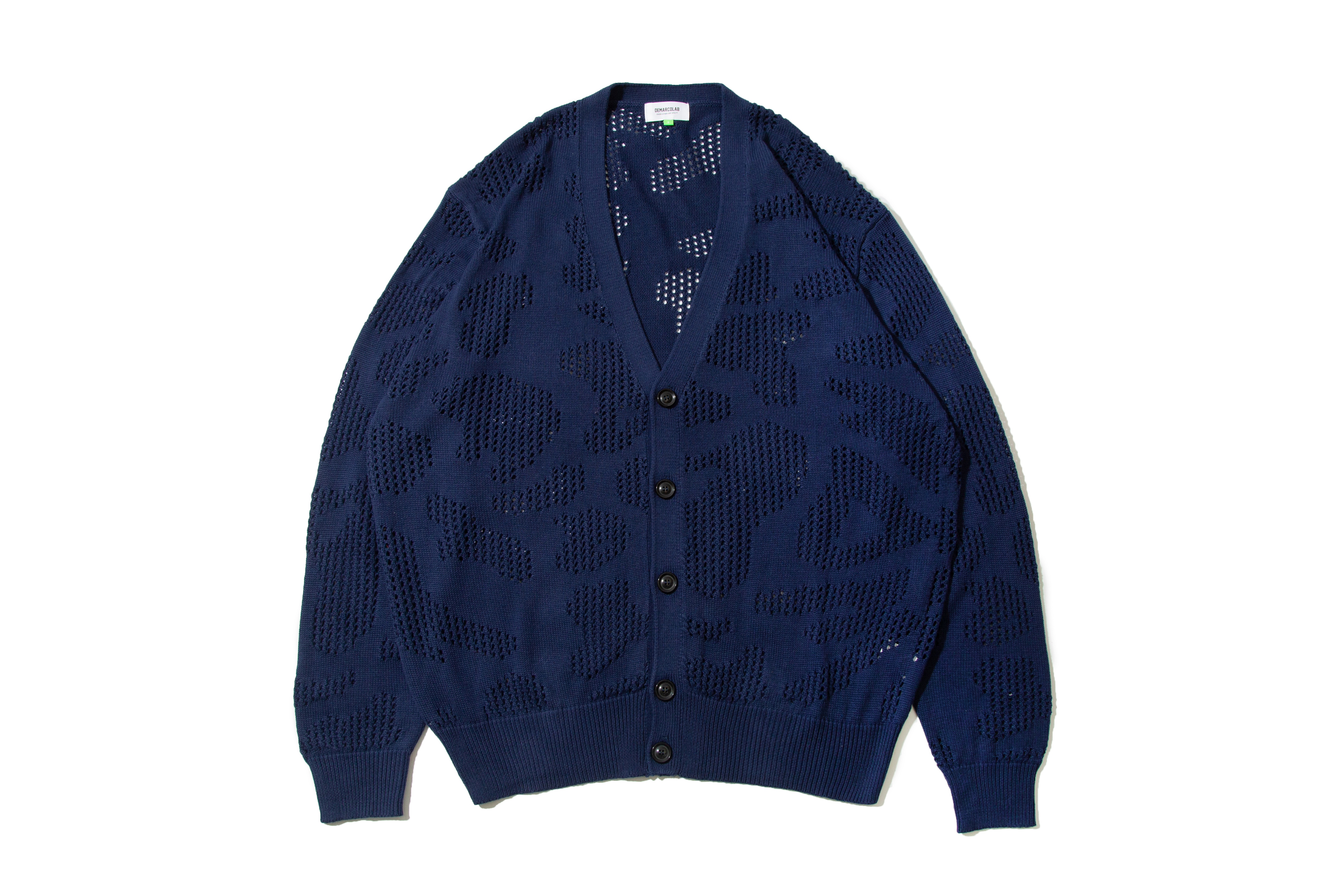 DeMarcoLab "CAMO VENT KNIT CARDIGAN" (Navy)