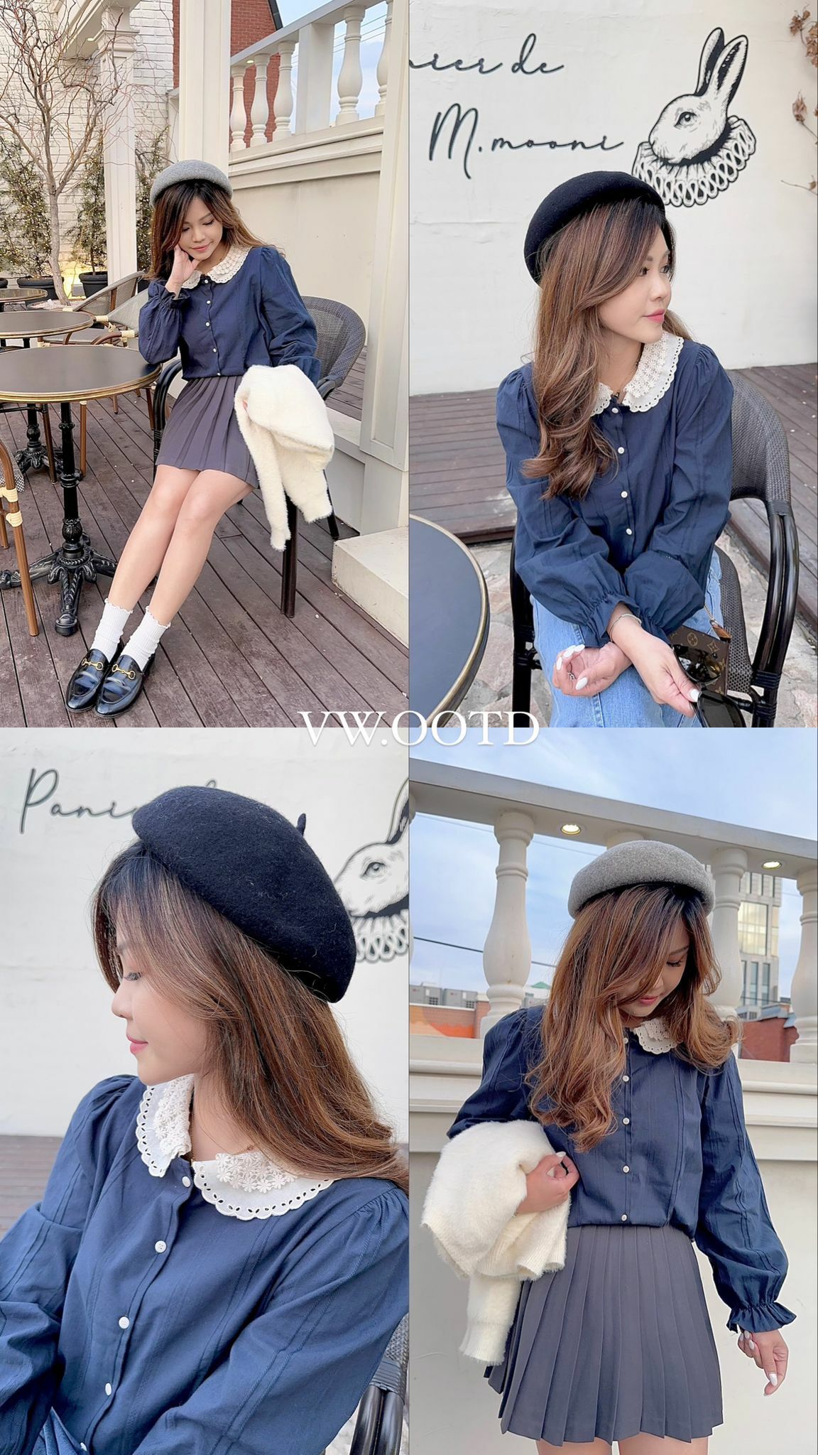 鏤空花花蕾絲恤衫