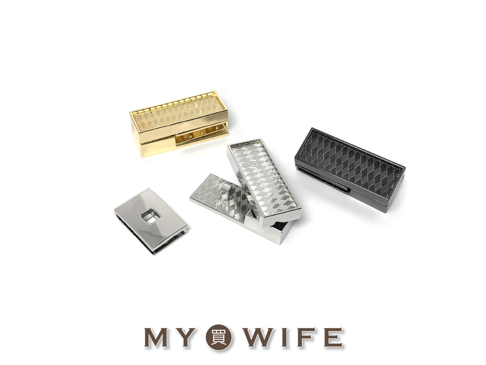 18x44mm合金包蓋轉鎖扣_3色【GY-9218】