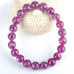 【藏寶】閃鱗片紫祖母晶/紫鋰雲母/紫色祖母綠水晶手鍊/水晶手串