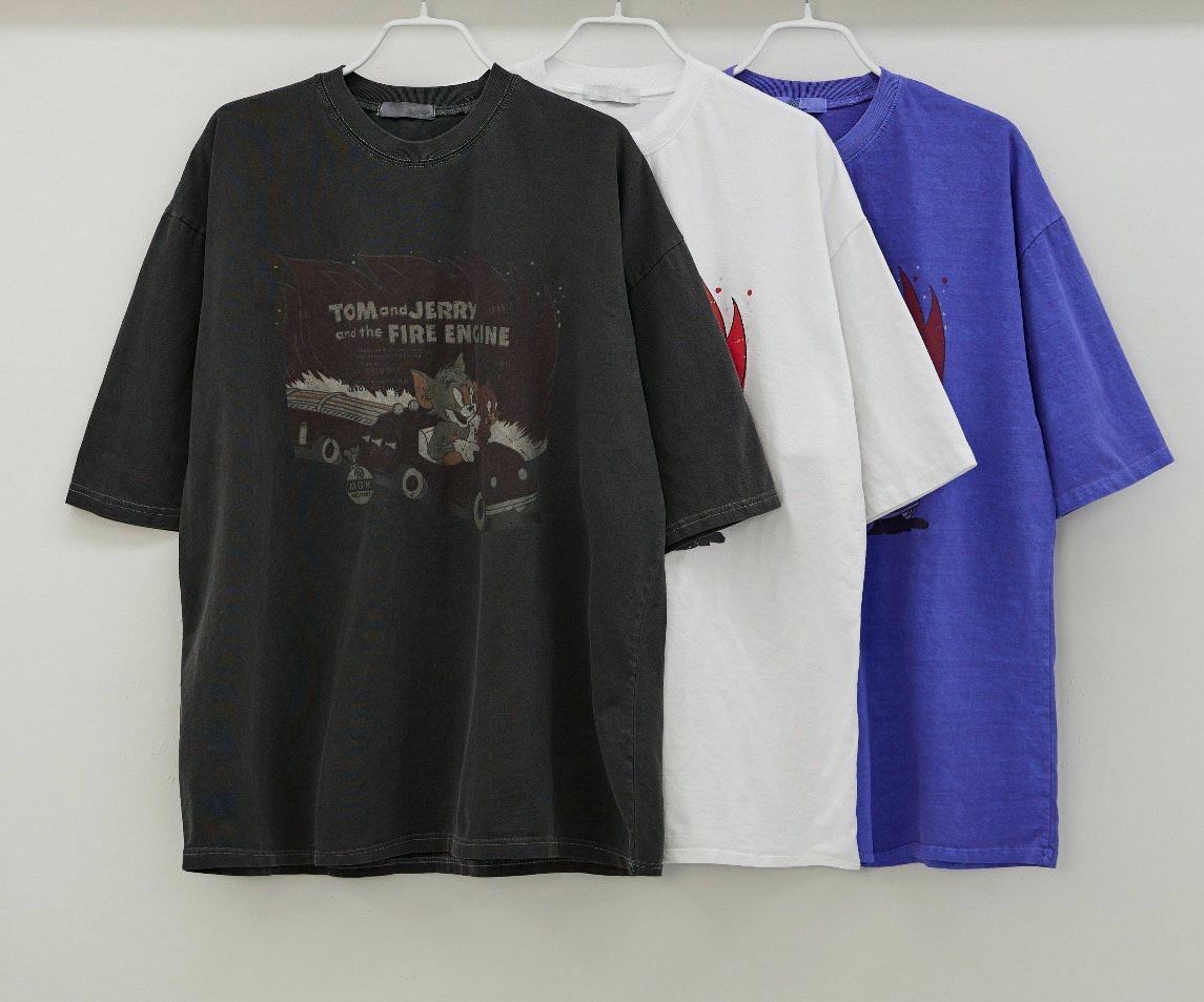 卡通圖案英文字短袖Tee T5399