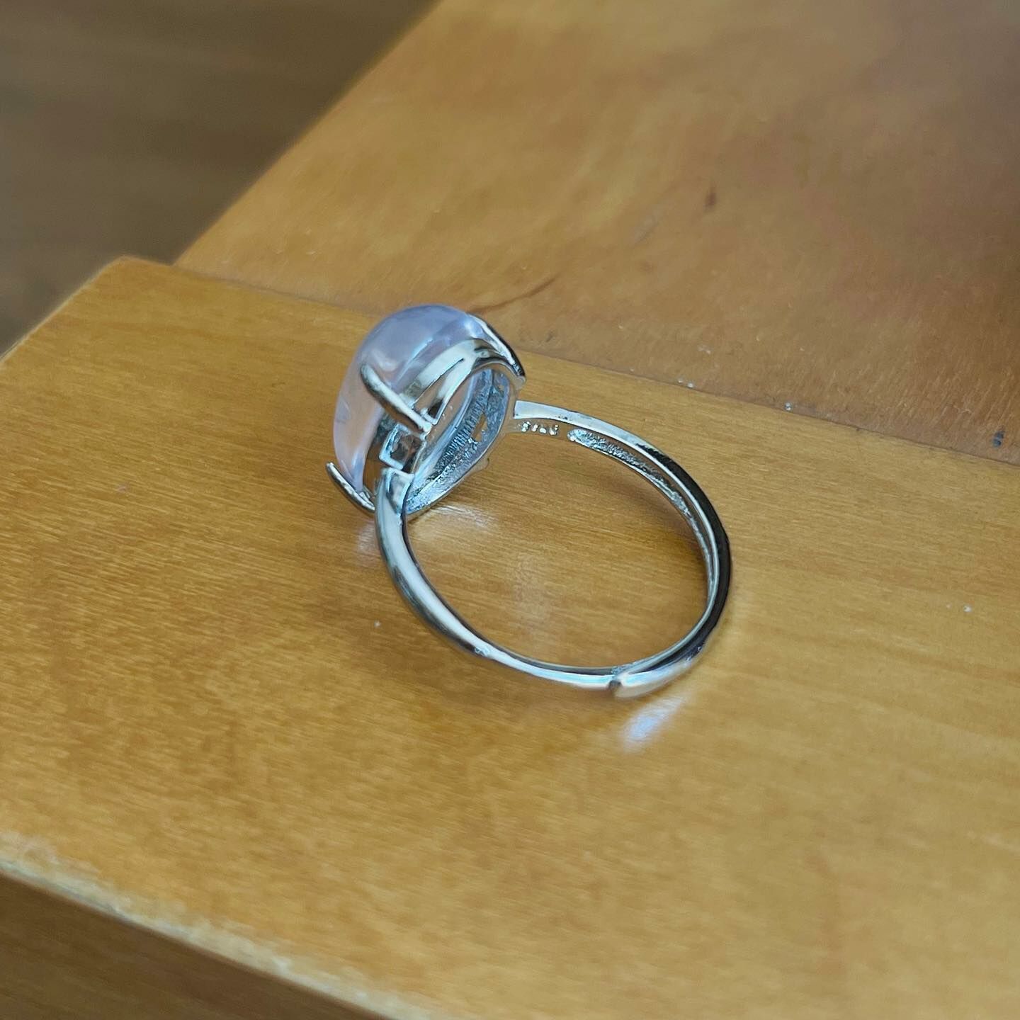 [原石] 馬達加斯加星光粉晶 925銀 水晶戒指